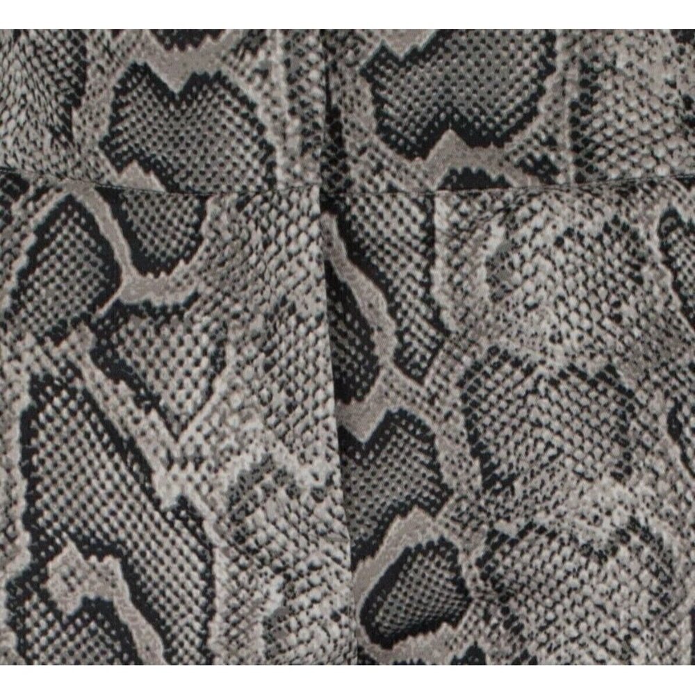 Michael Kors Plus Size Snakeskin Print Stretch Twill Pants 14W Malachite Grey - Picture 4 of 9